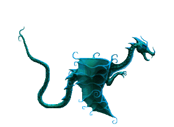 turquise dragon  animation