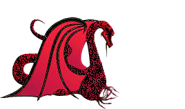 beautiful red dragon  animation