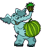 elephant with melon  animation